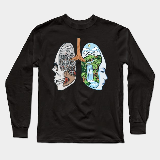 Environment Lungs Long Sleeve T-Shirt by JFDesign123